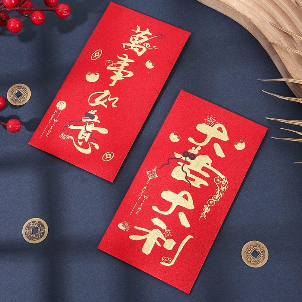 

6Pcs Cute Red Envelope Creative Gift Bag Portable Lucky Money Envelopes Kids Gift