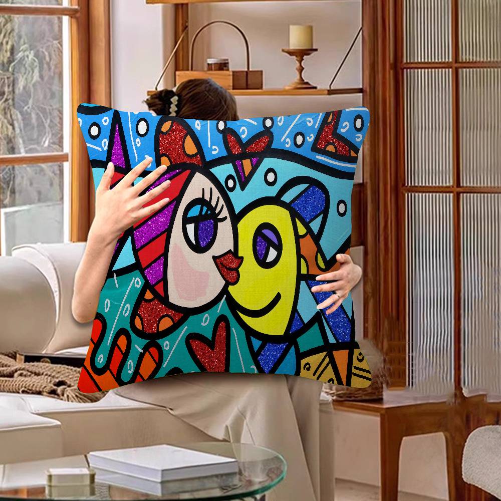 B-Britto Art Lucky Dragon pillow cover sofa cushion cover home room decoration children gift