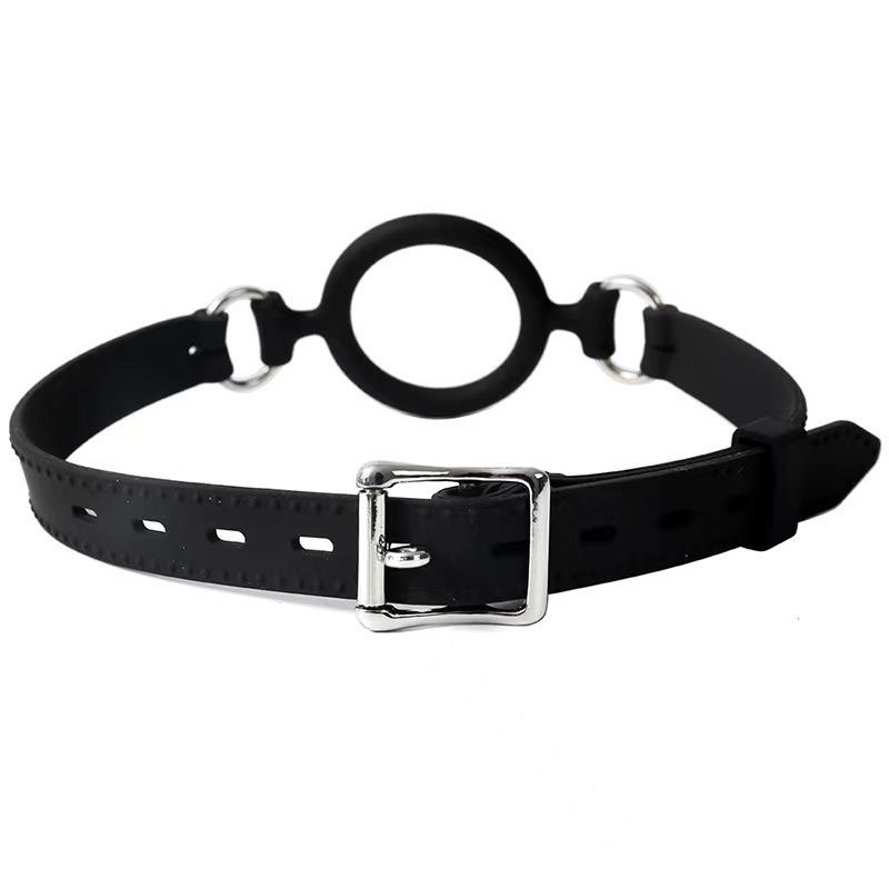 Căluș Erotic cu Inel de Fier & Piele PU pentru Jocuri Bondage în Cuplu