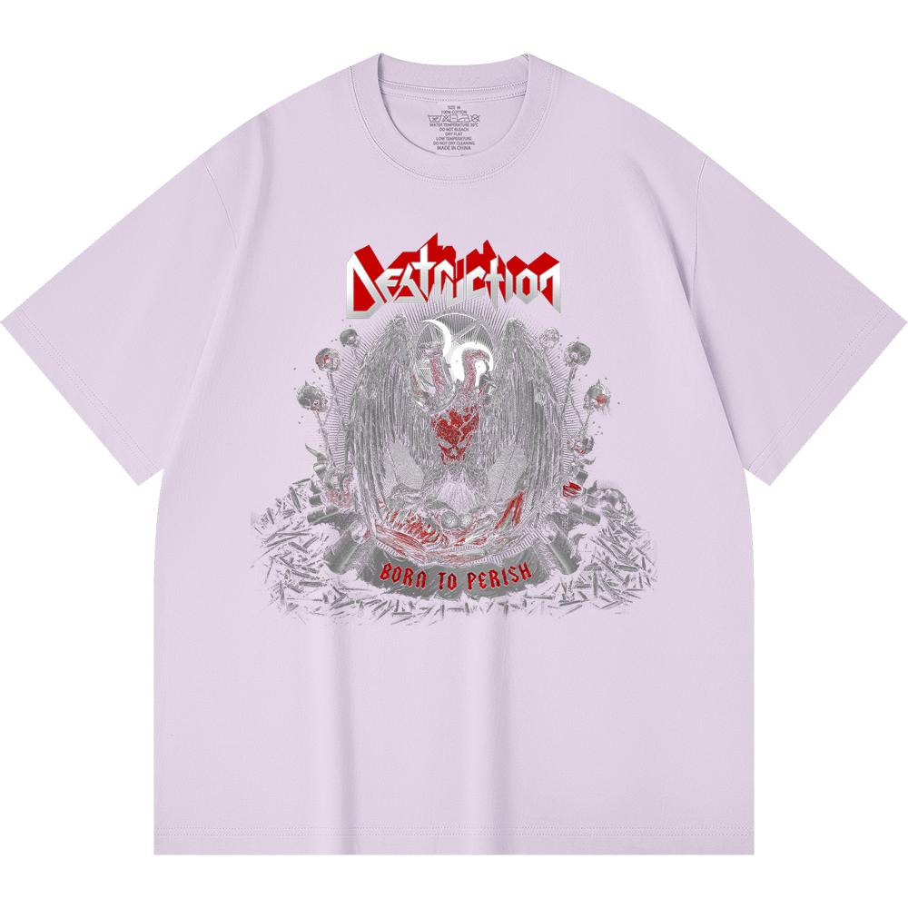 T-shirt Heavy Metal 100% Cotone 230 Gsm Stampa Band Rock Musica Popolare Unisex T-shirt Pesante in Cotone