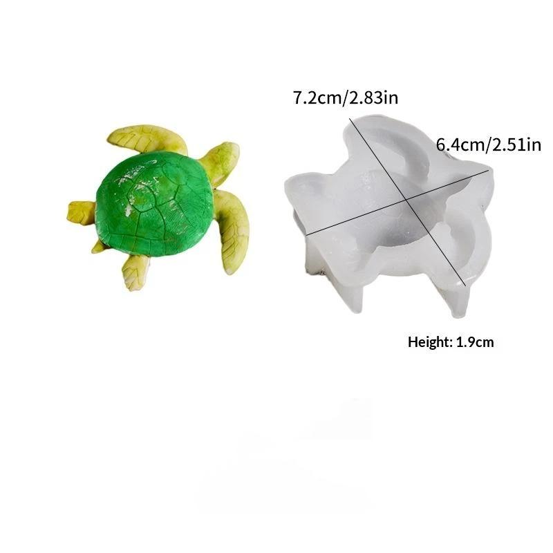 3D Turtle Silicone Mold Ocean Animal Resin Casting Mold For Diy Candle Soap Clay Home Decor Crafts