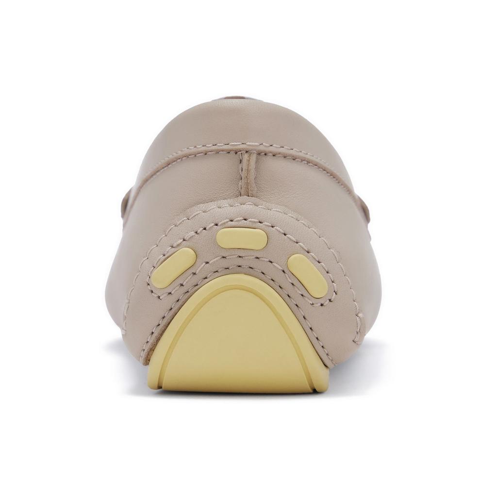Clarks Deri İngiliz Retro Günlük Slip-On Mokasen Kadın Mokasen Açık Haki 261781424