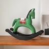 Wooden Rocking Horse Statues Decorative Animal Statue Sculptures Ornament for Office Home Table Centerpieces Gift