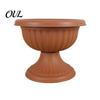 Garden Pot with Built-in Drainage Plastic Flower Urn Planter, Goblet-Shaped Plant Pot, Lightweight Flowerpot Planter Holes for Indoor Outdoor