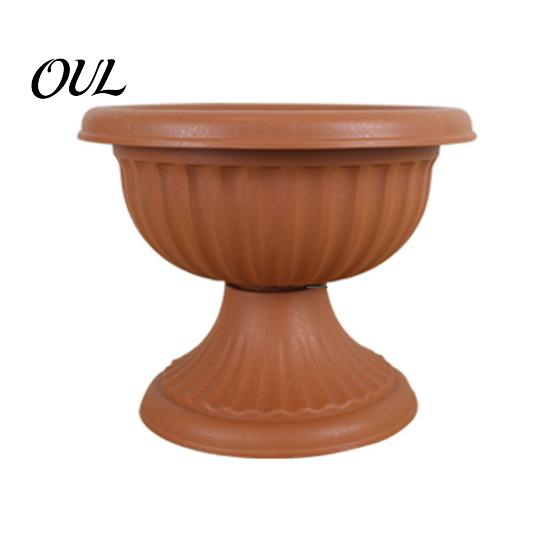 Garden Pot with Built-in Drainage Plastic Flower Urn Planter, Goblet-Shaped Plant Pot, Lightweight Flowerpot Planter Holes for Indoor Outdoor
