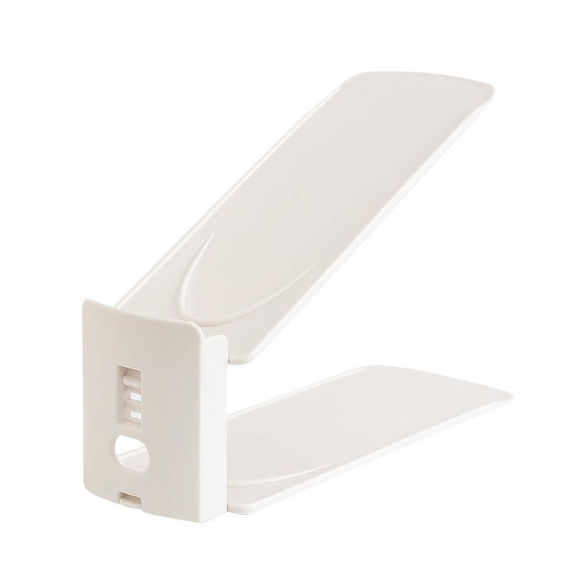 

Креативная пластиковая двухъярусная обувная полка, регулируемая, компактная, для хранения обуви, простая подставка для обуви, шкаф