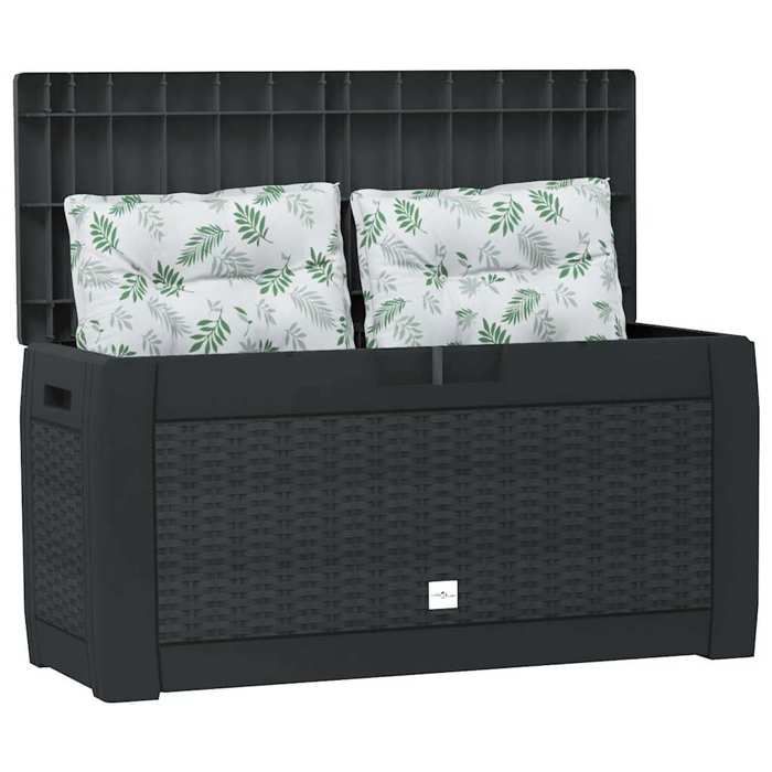 VidaXL Boîte de stockage jardin Anthracite 119x48x60 cm Polypropylène 152197