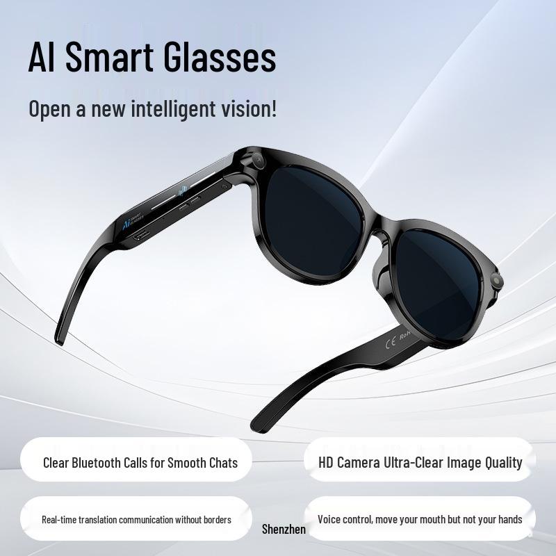 L02AI Smart Glasses: Multifunctional Bluetooth for Calls, Photography, Translation, Recognition & HD Video Recording.