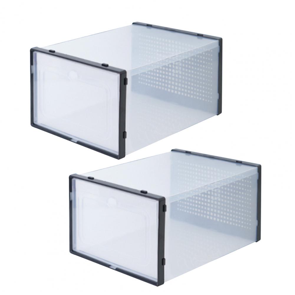 

Visible Shoe Container Stackable Shoe Organizer Stackable Shoe Storage Boxes Breathable Organizer for Sneakers Space Saving