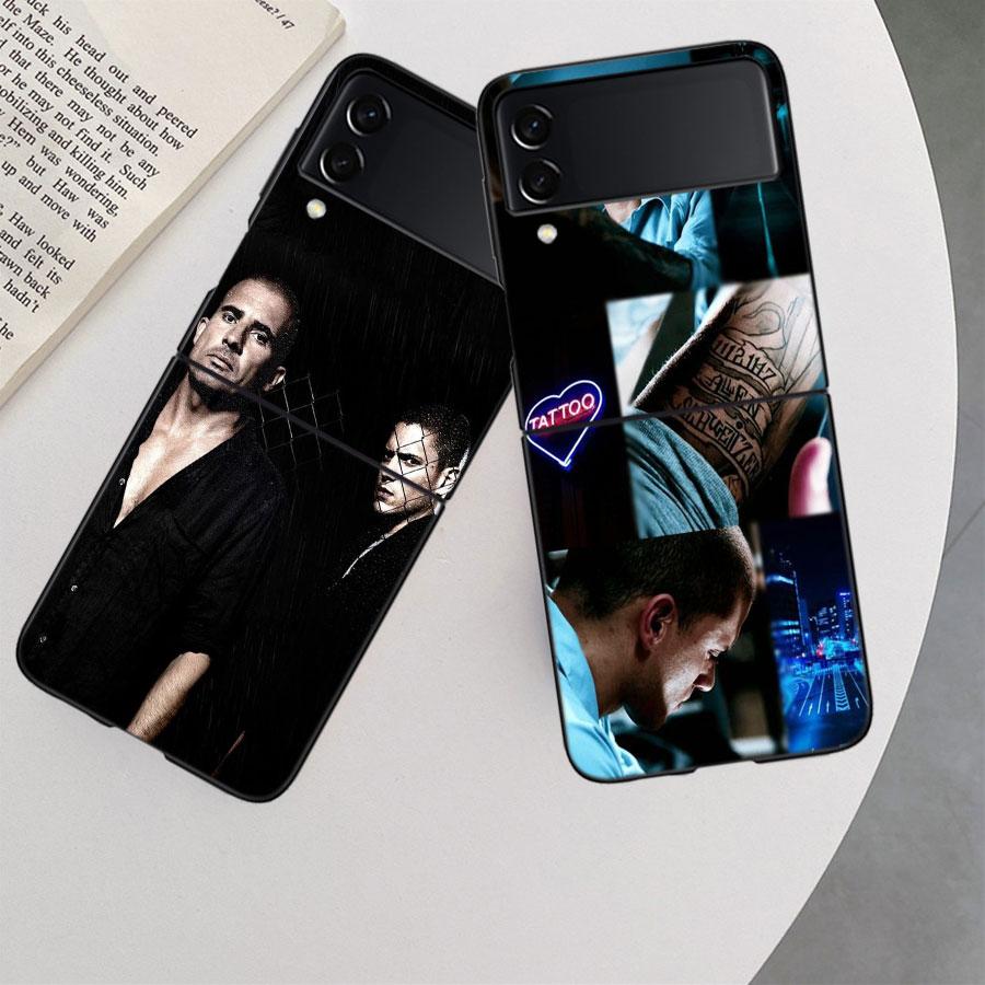 Prison Break TV Series Phone Case For Samsung Z Flip 7 6 5G Galaxy Z Flip 5 4 3 Black Hard Cell Cover Luxury PC Shell Coque