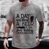 Beer Day Funny Graphic Y2k T Shirt for Men Drinking Party Short Sleeve Tees Summer Fashion Casual Streetwear Oversized Clothing