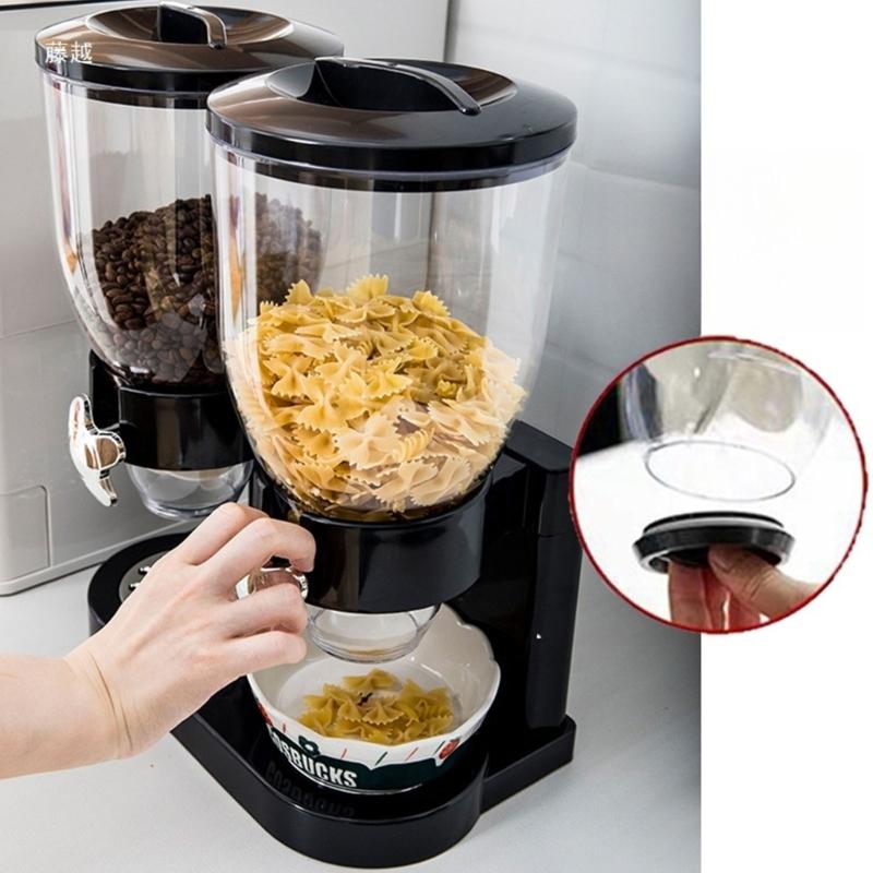 Sturdy Food Dispenser with Sealed Lids Designs for Dry Goods Storage Preservation