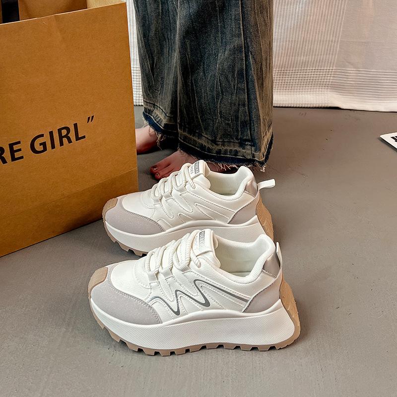 

ins Korean version of the new dad shoes girl 2025 spring student sports running casual thick sole height increase street shot W511 40