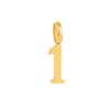 Trendy DIY 0-9 Number Pendants, 18K Gold-Plated Titanium Stainless Steel