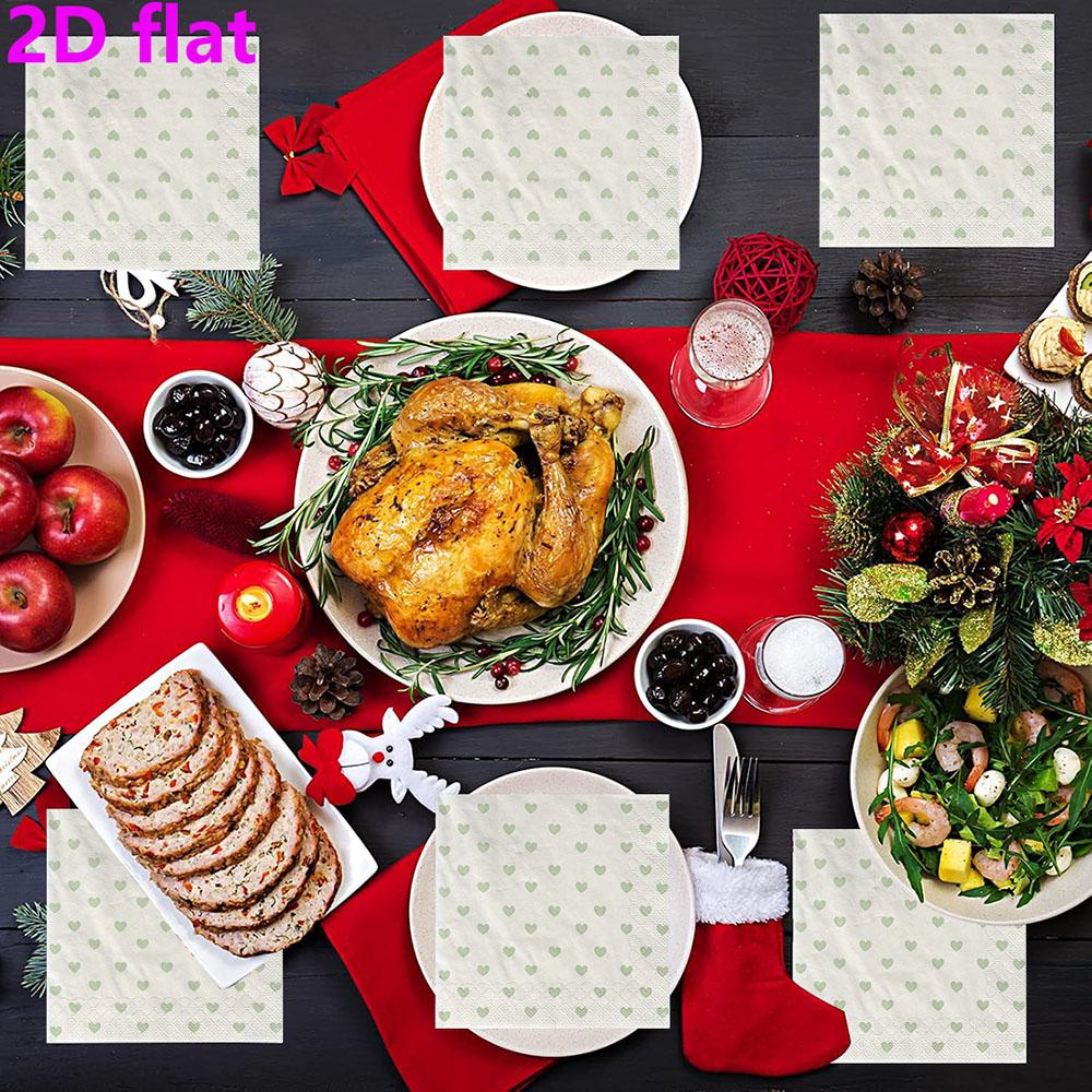 20pcs Disposable Napkins with Love Pattern Print for Wedding,Parties,and Daily Use for Thanksgiving Fall Christmas Table Decoration
