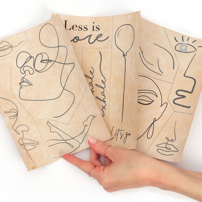 Kit de broderie sur vêtement line art