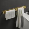 Badezimmer Handtuchhalter Wandmontage Handtuchhaken Gebürstetes Gold Handtuchständer Ablagegestell Regal 30cm/40cm/50cm Badezimmer Zubehör