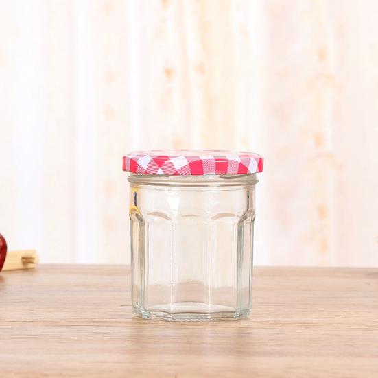 5Pcs 50/150/250/380ML Transparent Glass Pickle Bottle with Lid Multifunctional Strawberry Jam Spice Storage Jar Reusable Empty Food Container