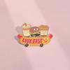 Cartoon Distinctive Food Brooch Stylishly Designed With Hamburger Fries And Hot Elements Dog