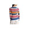 Polo Ralph Lauren SS24 Logo Embroidered Striped Cable Knit Slim Fit Crew Neck Long Sleeve Sweater Women Sweater Multicolor WMPOSWENC020961-400