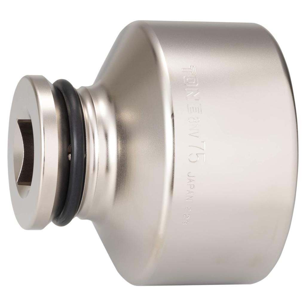 TONE Impact Socket 75mm Width 8NV-75, 25.4mm (1") Drive,