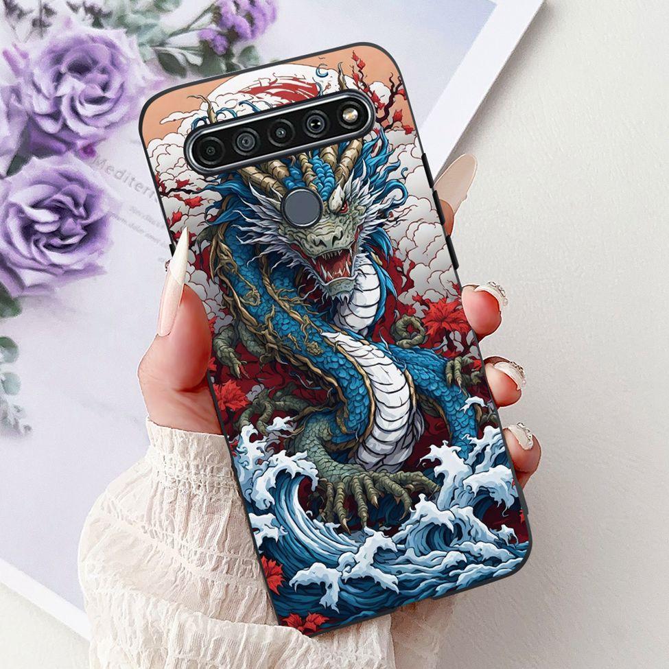 2020 For LG K41S LM-K410 Cover For LG K51S Case LM-K510 Luxury Butterfly Love Cute Cat Cool Handsome Lion Painted Black Silicone