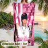 Central Cee Beach Towel, Personalized Custom Name Text, Quick Dry Large Absorbent Towel For Beach Pool