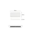 Gold-Rimmed Rectangular Ceramic Dessert and Sushi Plate