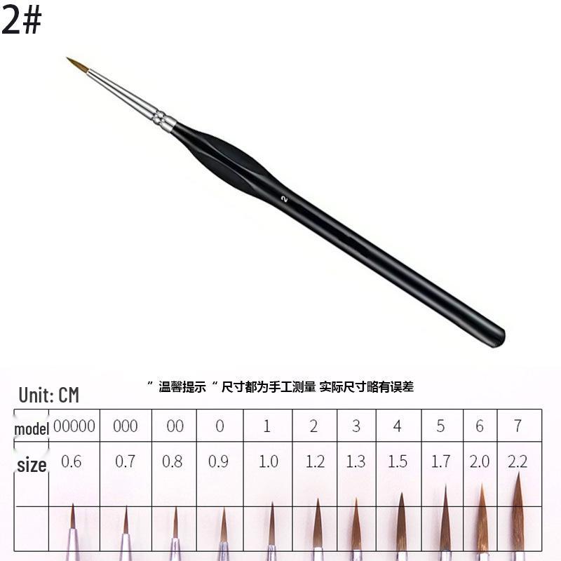 Custom Wear-Resistant Elastic Precision Brush for Line Drawing and Oil Painting with Triangular Handle and Wolf Hair