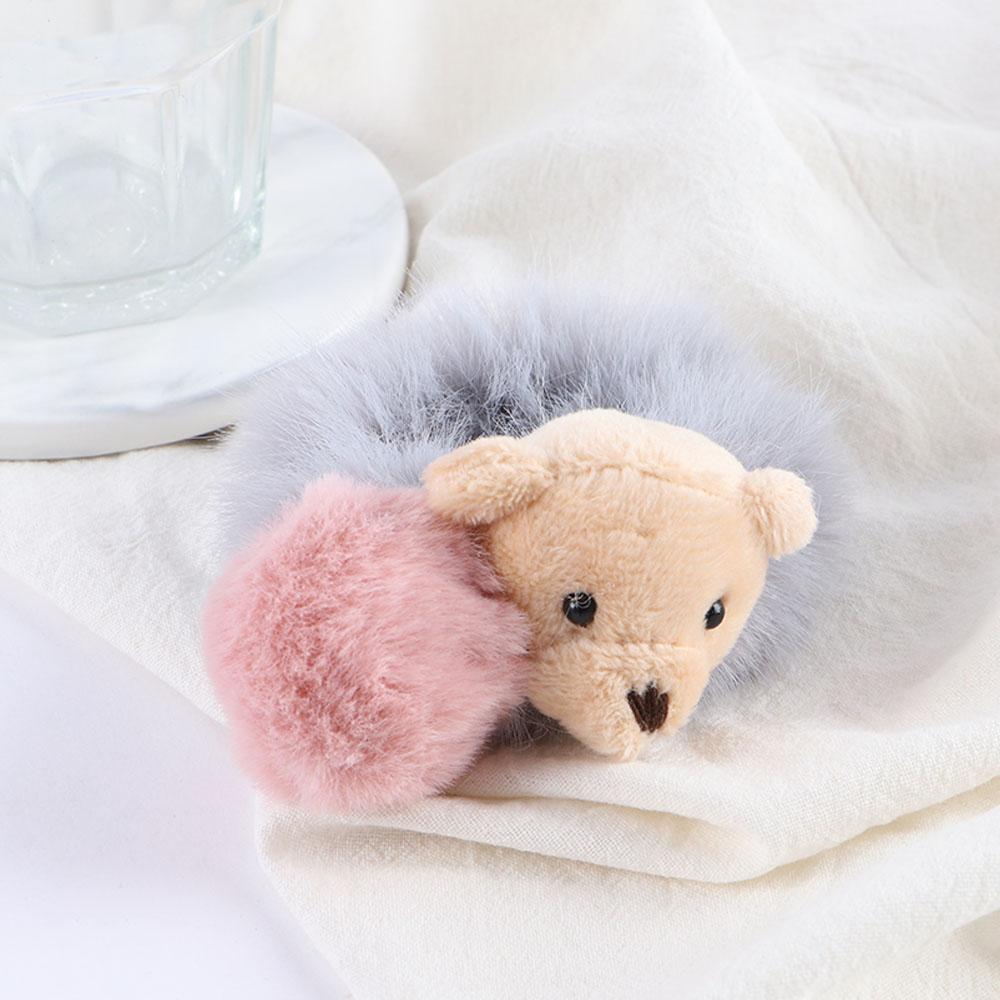 Hair Tie Scrunchie Plush Bear Cute Lovely Rubber Bands Hair Rope Hair Accessories Ponytail Holder