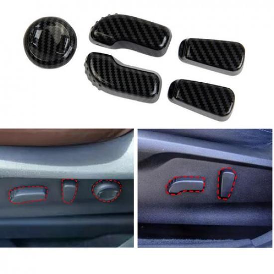 Carbon Fiber Style Seat Adjustment Button Cover trim for Subaru Crosstrek XV