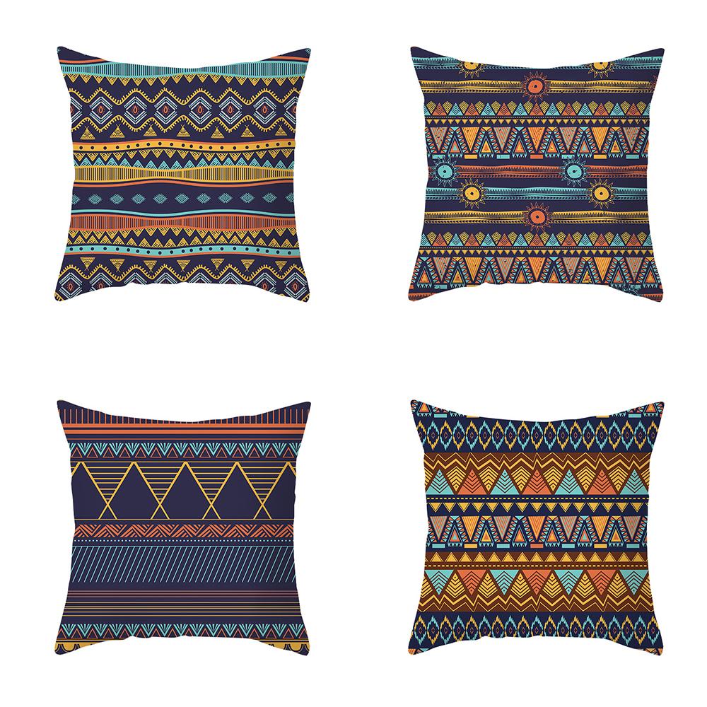 Geometric Pillow Abstract Stripe Cushion Cover Ethnic Style Office Sofa Pillowcase Home Decor Pillowcase
