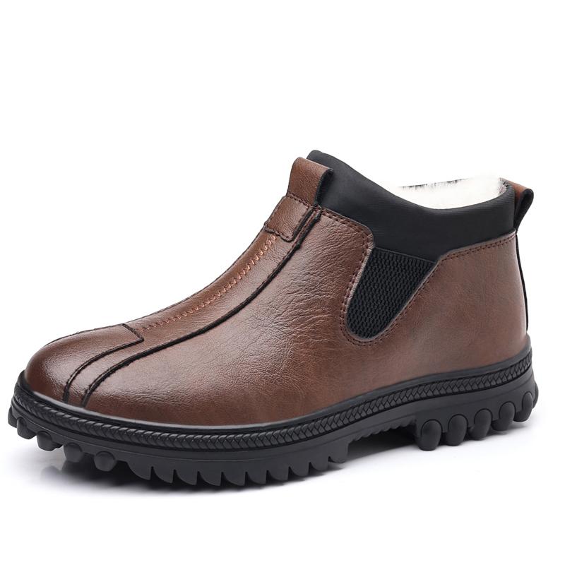 Winter Men Casual Shoes Warm Men Ankle Boots Fashion Man Snow Boots Outdoor Footwear Sneakers Men's Leather Botas Masculina