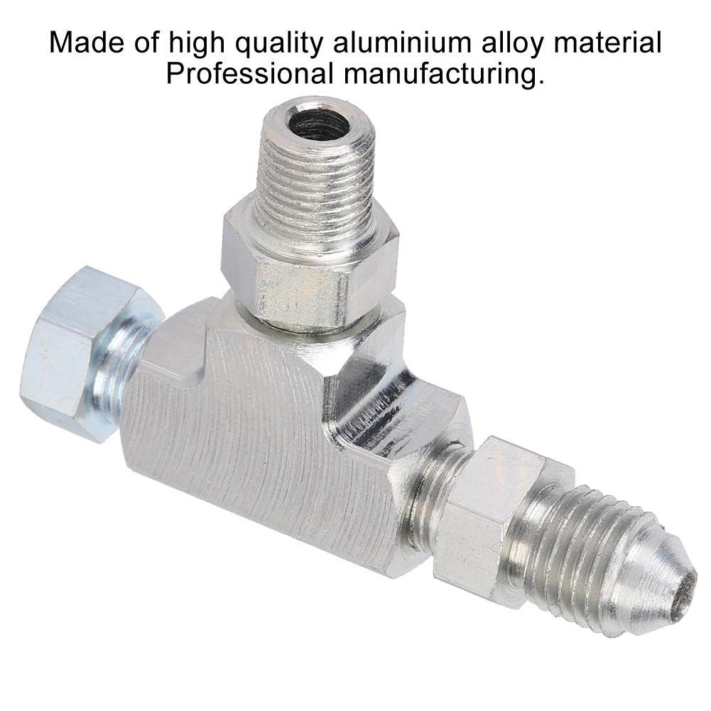 Adapter Fitting Tee 3 Way 1 8  NPT to 4AN & Plug Block Oil Feed Pressure Sensor
