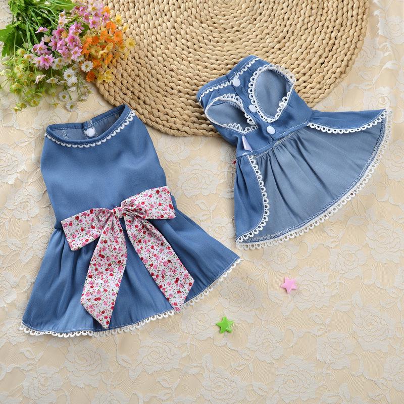 Pet Denim Princess Skirt: Summer Vest-Style Cat & Dog Apparel