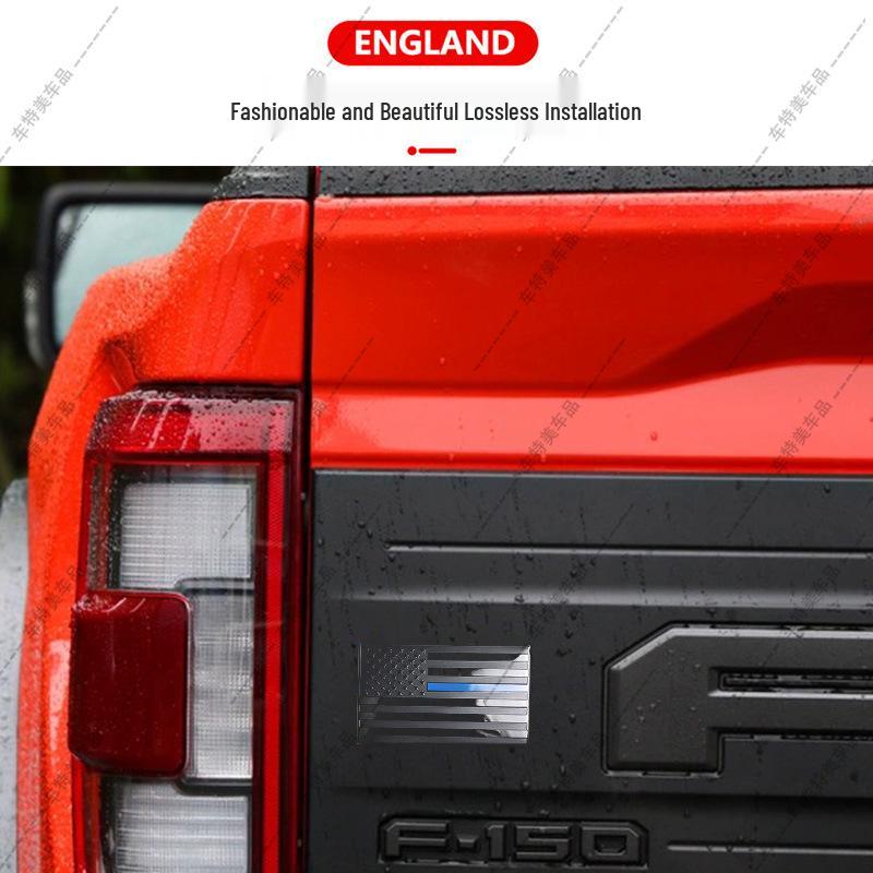 3D Amerikanische Flagge Aluminium Autoemblem Aufkleber - Kofferraum & Seiten Dekoration