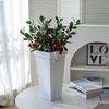 Tall Flower Bucket Modern Plastic Vase Elegant Square Bucket for Cut Flowers Floral Arrangement Home Wedding Party Table Centerpiece