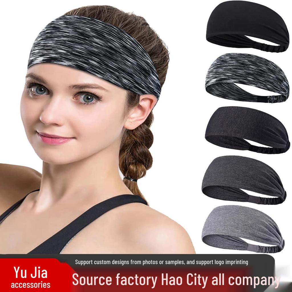European & American Sweat-Wicking Antiperspirant Running Headband for Women
