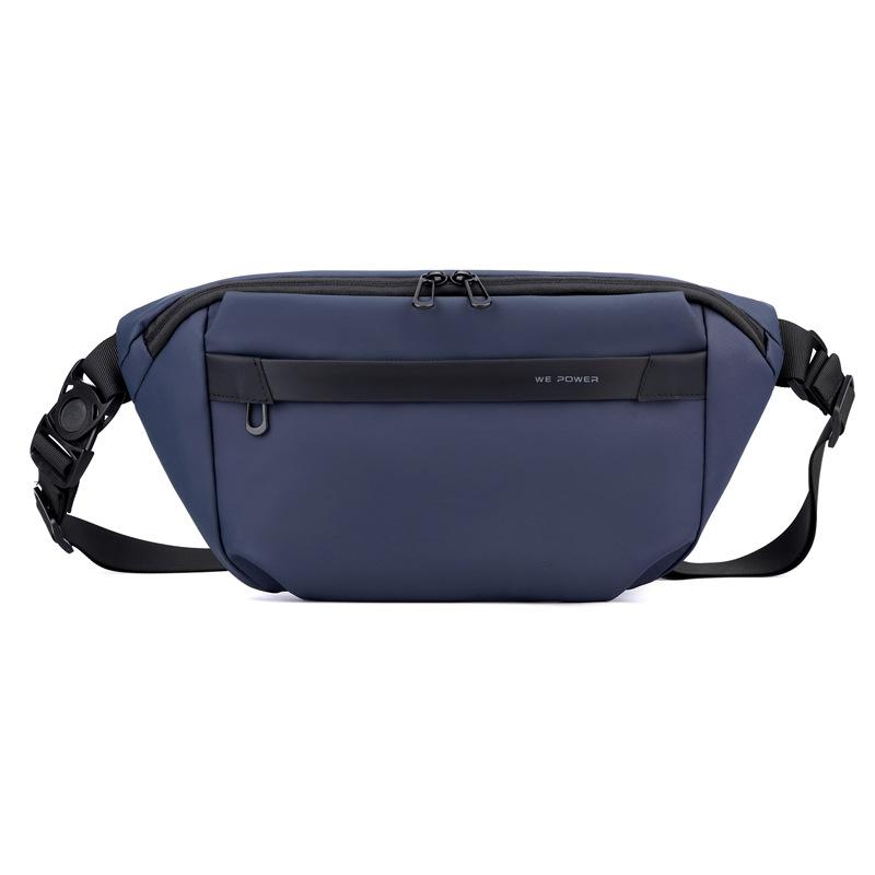 

Men s Crossbody Bag Waterproof Chest Bag Waist Pack Multi-functional Outdoor Sports Travel Shoulder Bag Sling Handbag темно-синього кольору