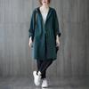 2025 Autumn New Loose Plus Size Hooded Mid-Length Casual Shirt Jacket for Women