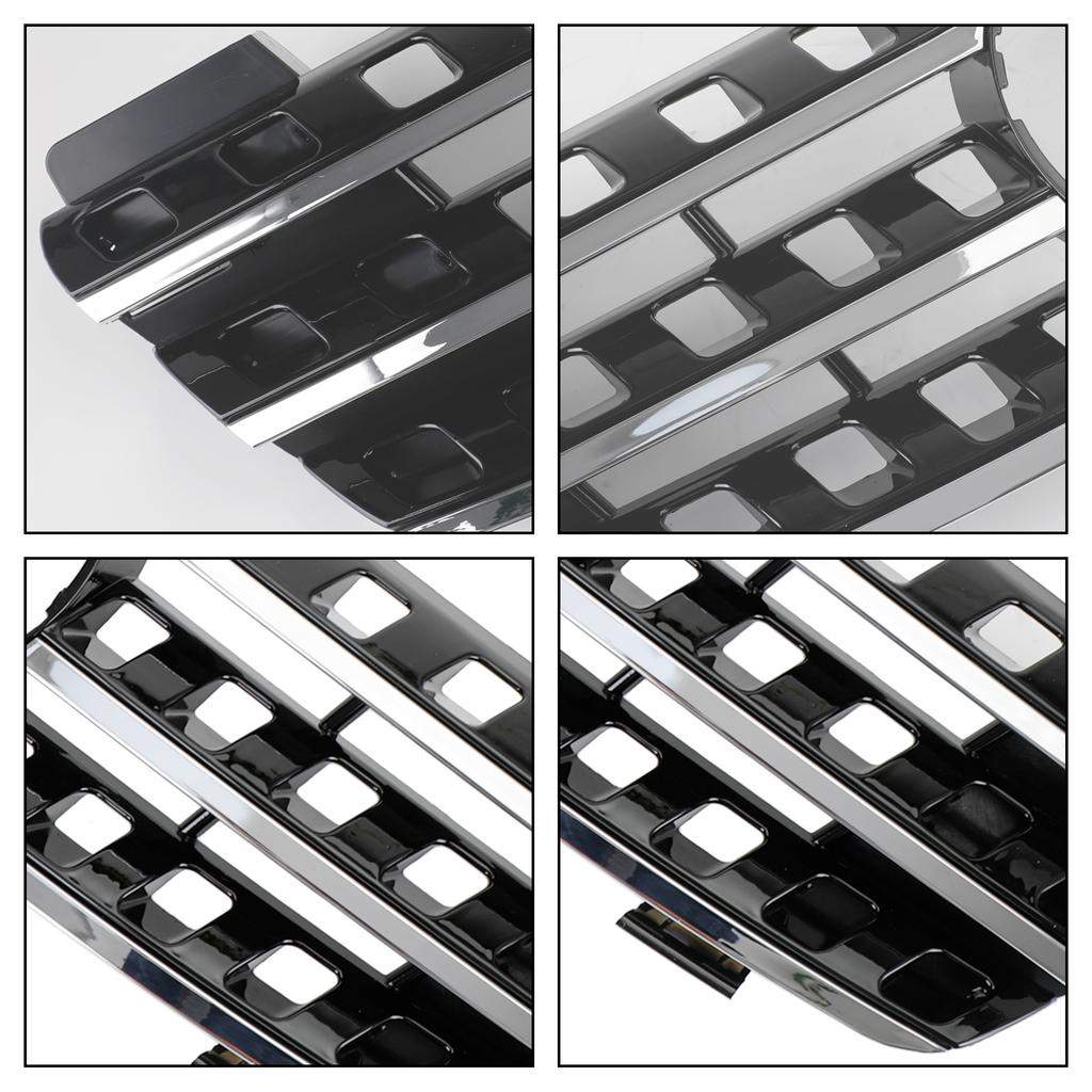 Front Grille Grill Fit Mercedes ML-Class W164 2005-2008 Chrome/Black