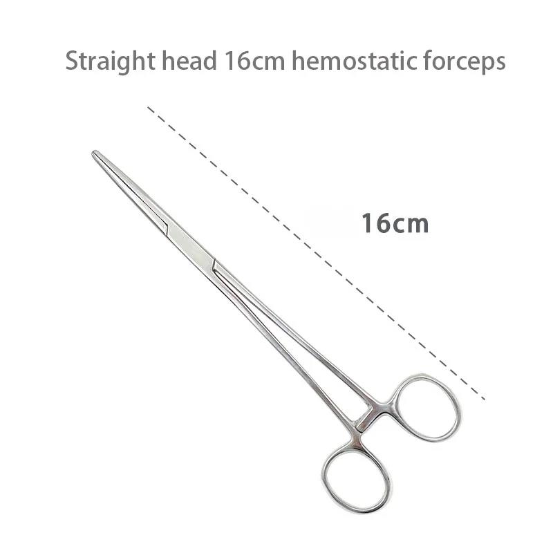 1pc Stainless Steel Hemostatic Forceps Surgical Forceps Tool Hemostat Locking Clamps Forceps Fishing Pliers Curved/Straight Tip 3