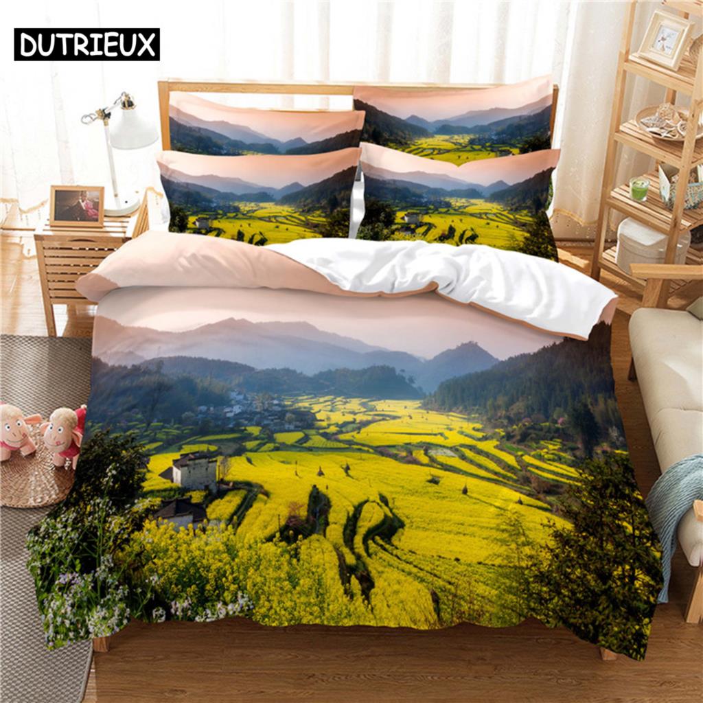 Comforter Colorful Aurora Bedding Set 3D Bedding Digital Printing Queen Size Bedding Set Fashion Design
