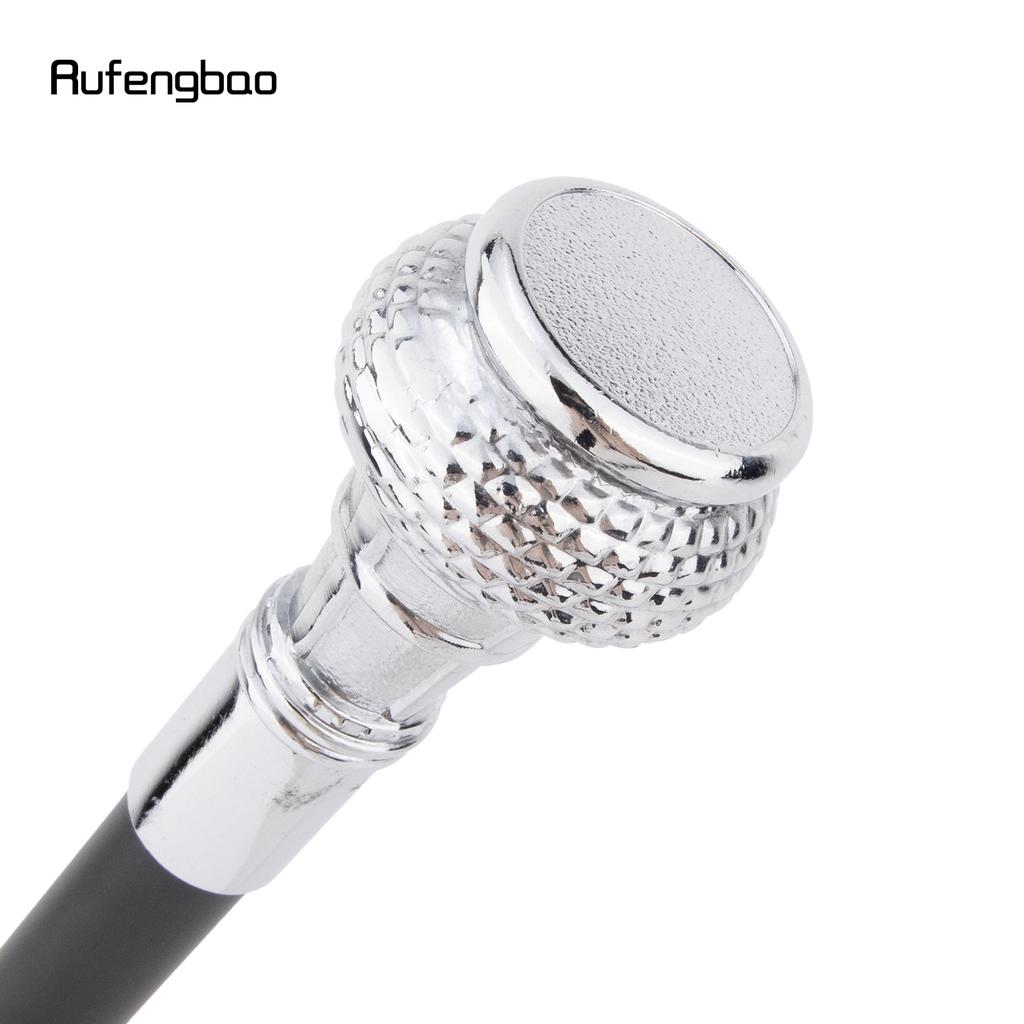 Bílá luxusní kulatá módní hůl s plochou rukojetí pro párty, dekorativní vycházková hůl, elegantní vycházková hůl s knoflíkem ve tvaru biskupské berly, 91,5 cm