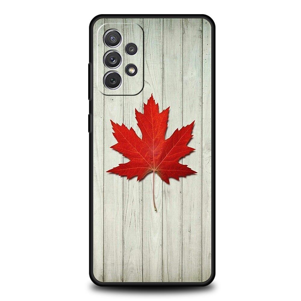 Maple Canada Flag Love Football Phone Case For Samsung A17 A07 A55 A35 A25 A15 A05 A33 A31 A23 A21s A13 A41 A73 A53 A51 A71Cover