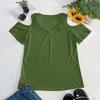 T-shirt Femme Épaules Dégagées Imprimé USA Bretelles à Nouer Manches Courtes Décontracté Haut d'Été Coupe Ample Chemisier Léger pour un Usage Quotidien