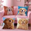 NICE CUTE Samoyed Dog Cushion Cover Pillow Case Soft Friendly Fabric  Concealed Zipper