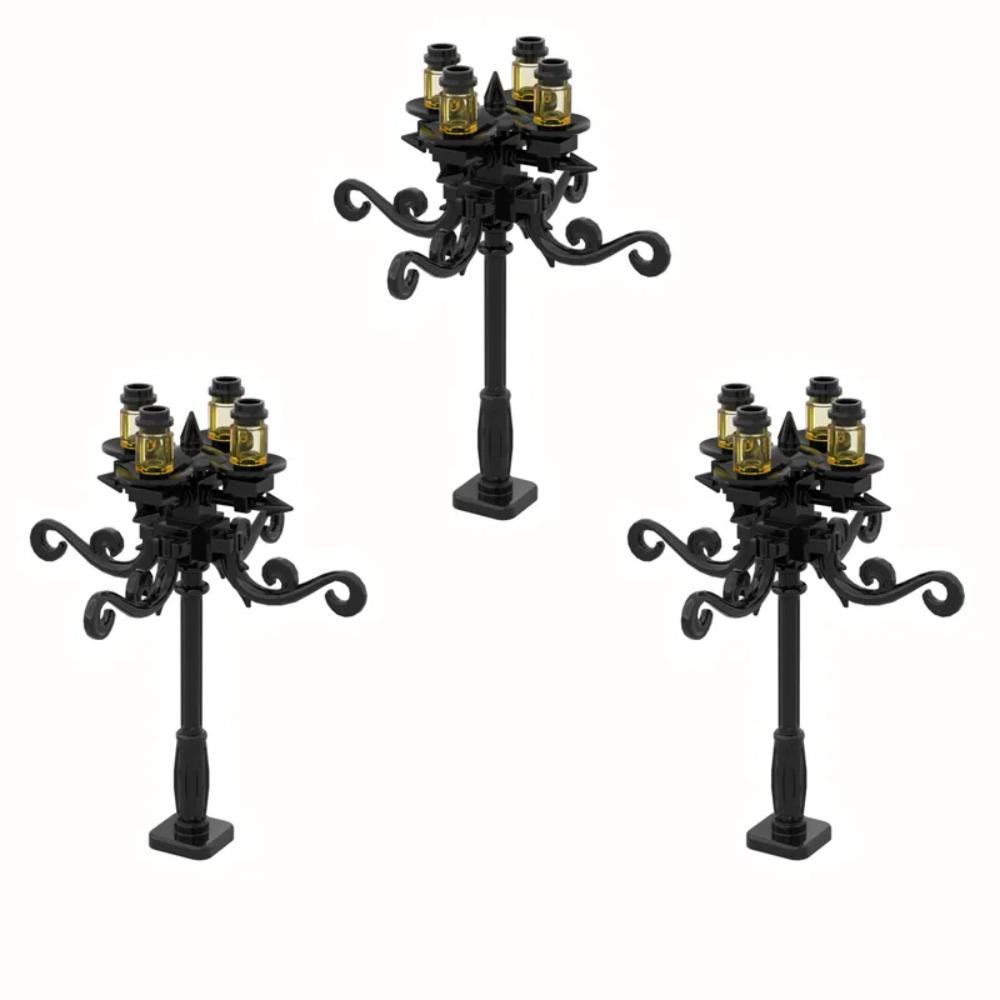 MOC Medieval Alchemy Room Kitchen Wizard Potion Building Blocks Devil's Spring Castle Road Lamp Witch Figures Scene Skull Bricks