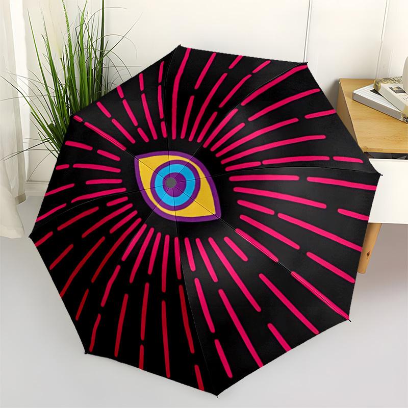 

1pc Eye Symbol Automatic Opening/Closing Umbrella with Operation & Windproof Canopy yy260311011