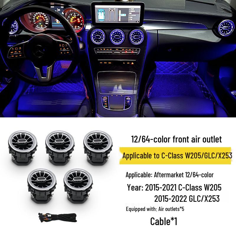 Mercedes Luminous Turbine Air Vent Ambient Light for C200L, GLC, C260L W205
